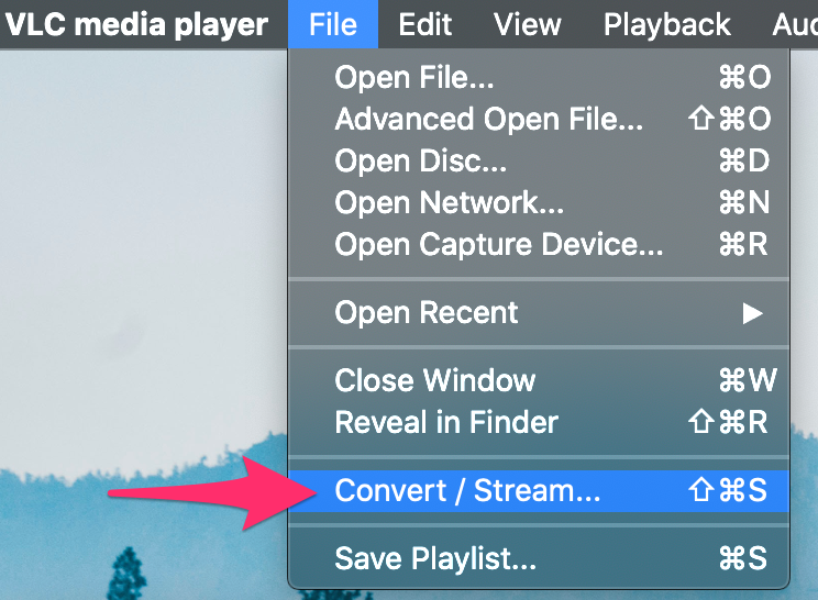 VLC Media Player, Convert / Stream