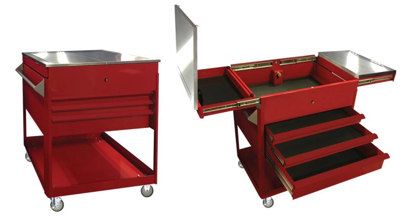 Dual-Lid Technician Cart