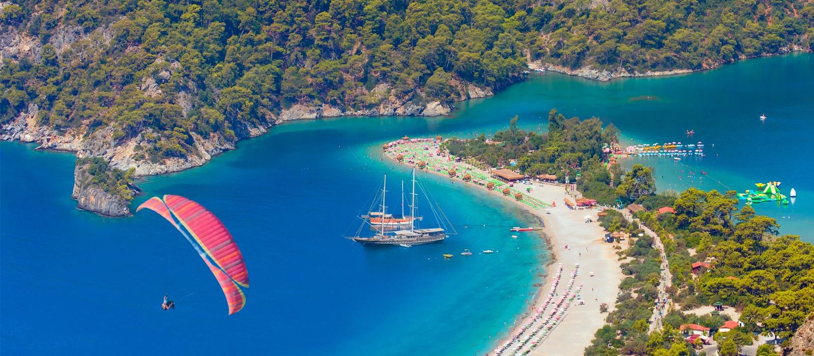 Ölüdeniz turkuaz denizi ve aktiviteler