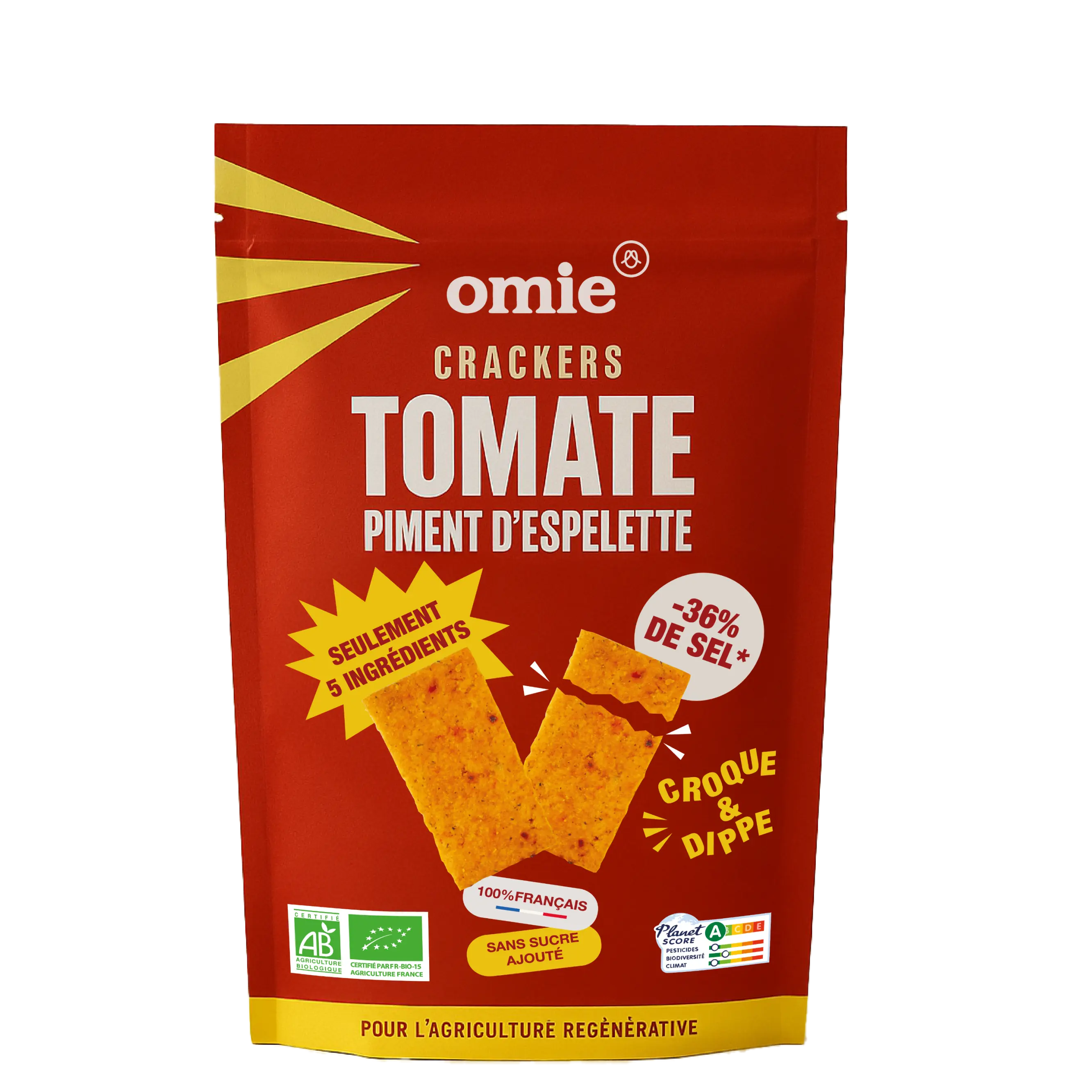 Crackers à la tomate et au piment d'Espelette AOP