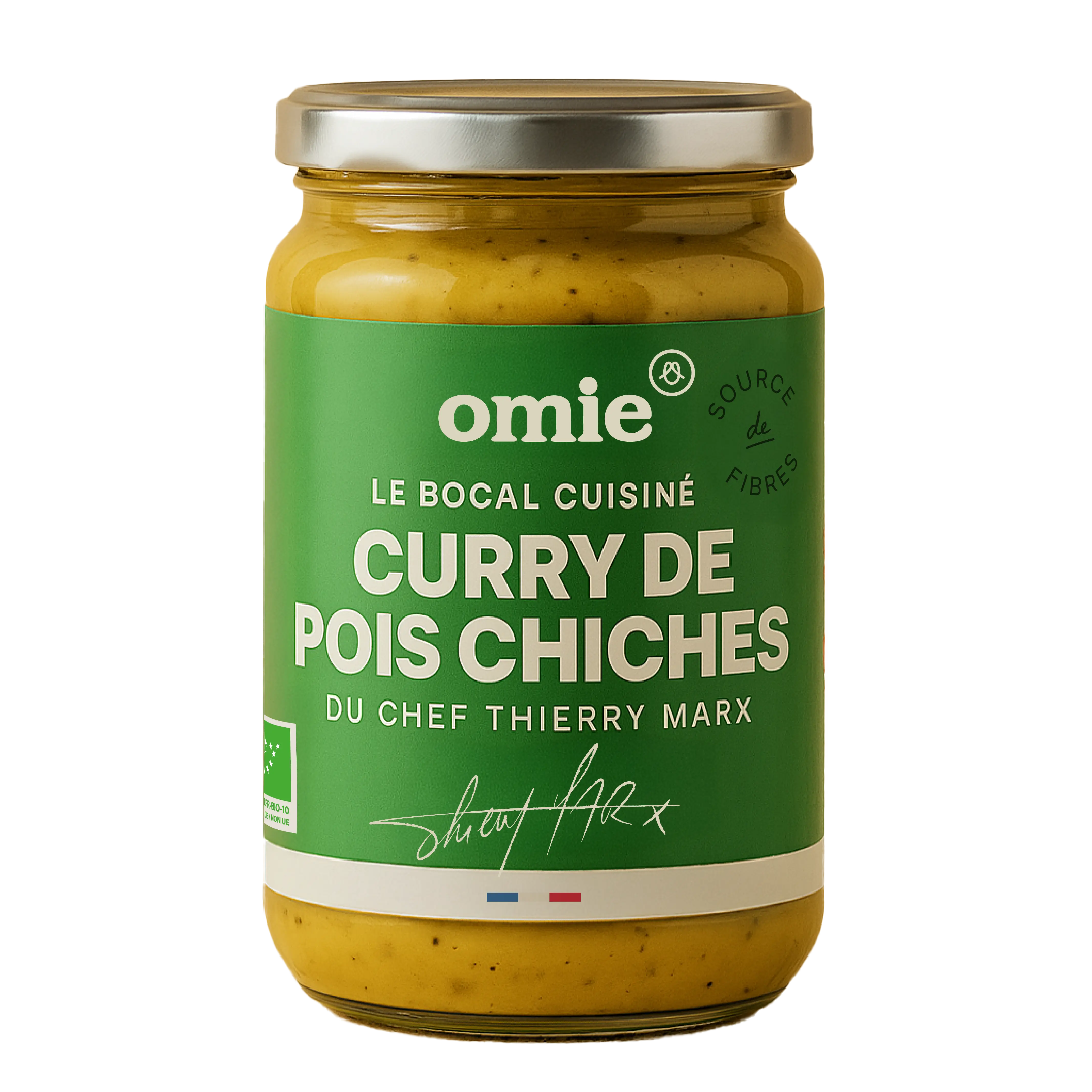 Préparation de pois chiche et carotte cuisinée aux épices curry