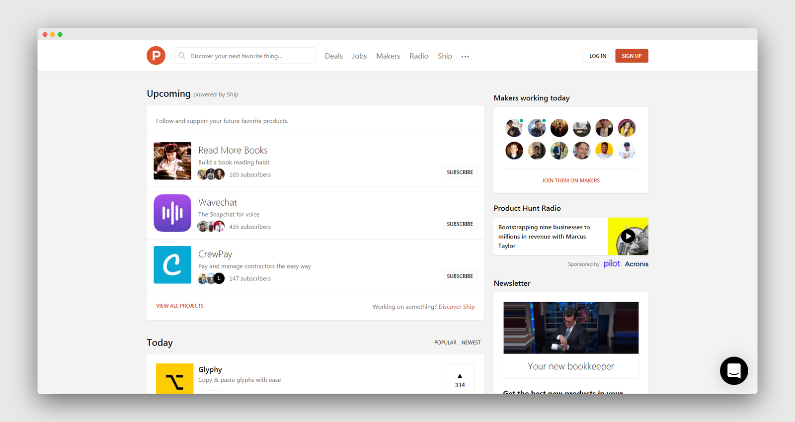 Product Hunt screenshot 1