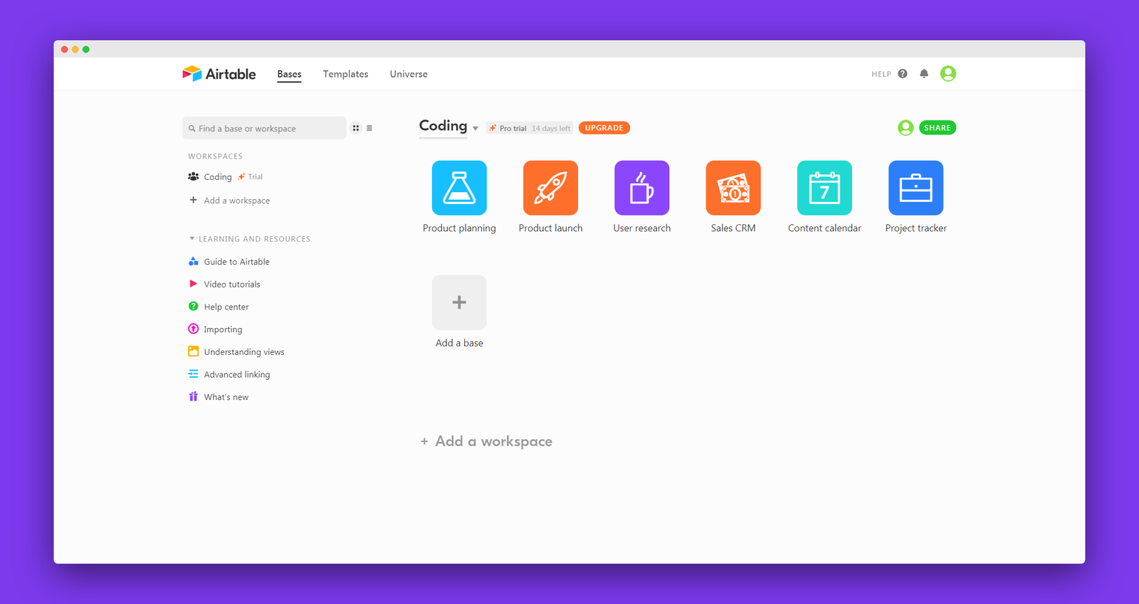 Airtable screenshot 1