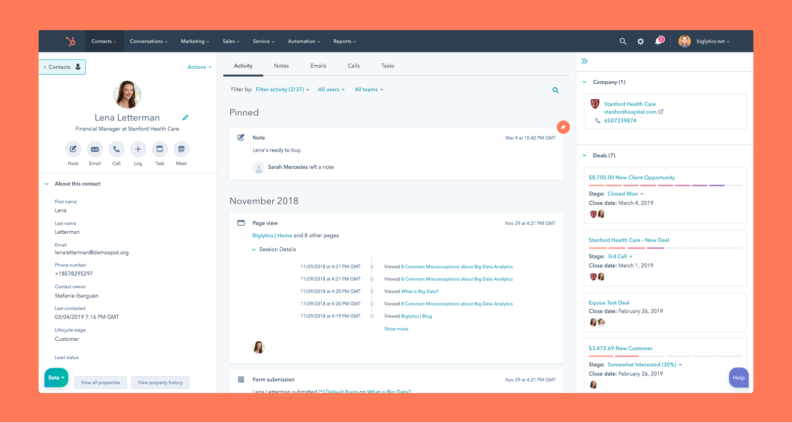 Hubspot screenshot 2