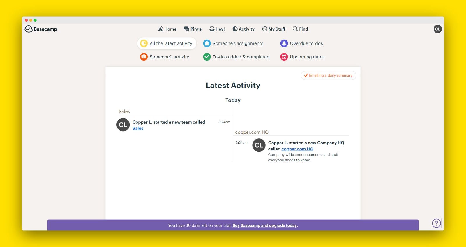 Basecamp Personal screenshot 3