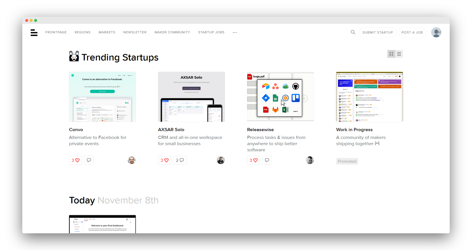 Beta List screenshot 2