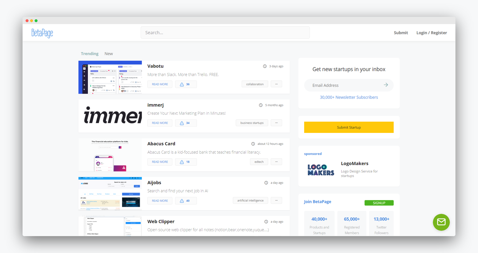 Betapage screenshot 1