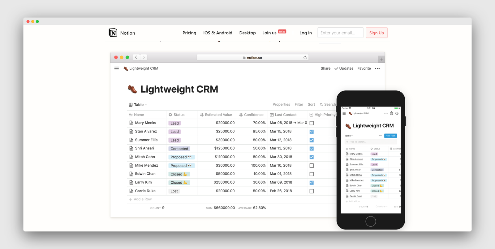Notion screenshot 3