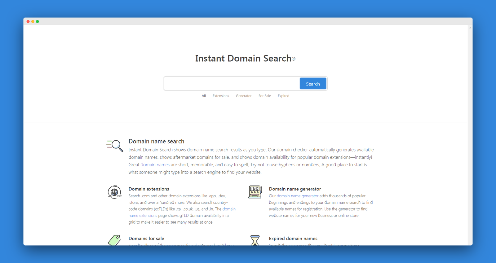 Instant Domain screenshot 1
