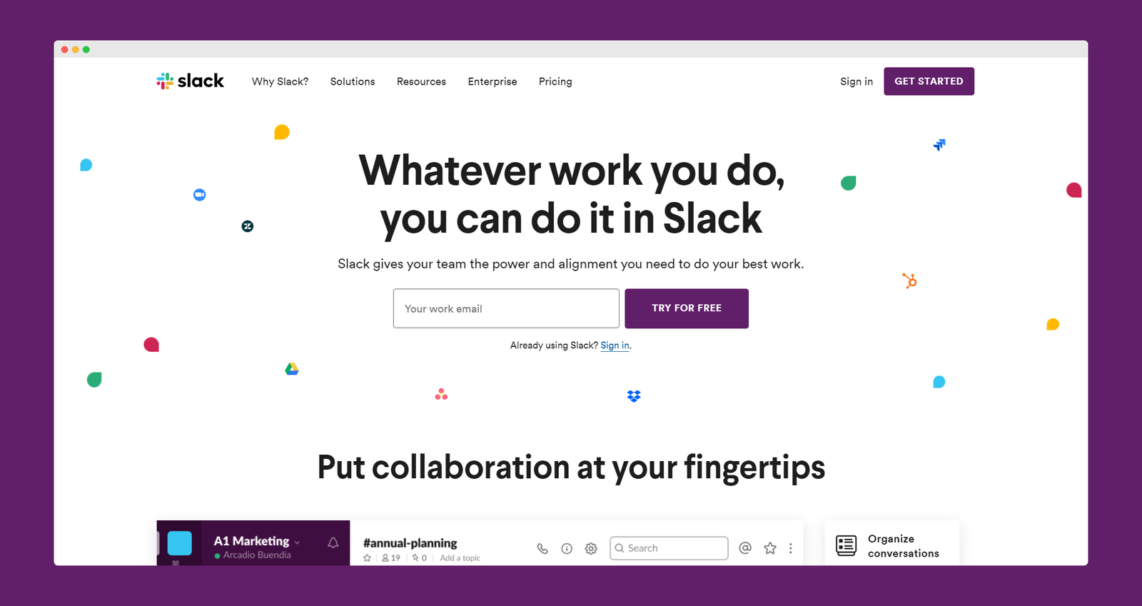 Slack screenshot 1