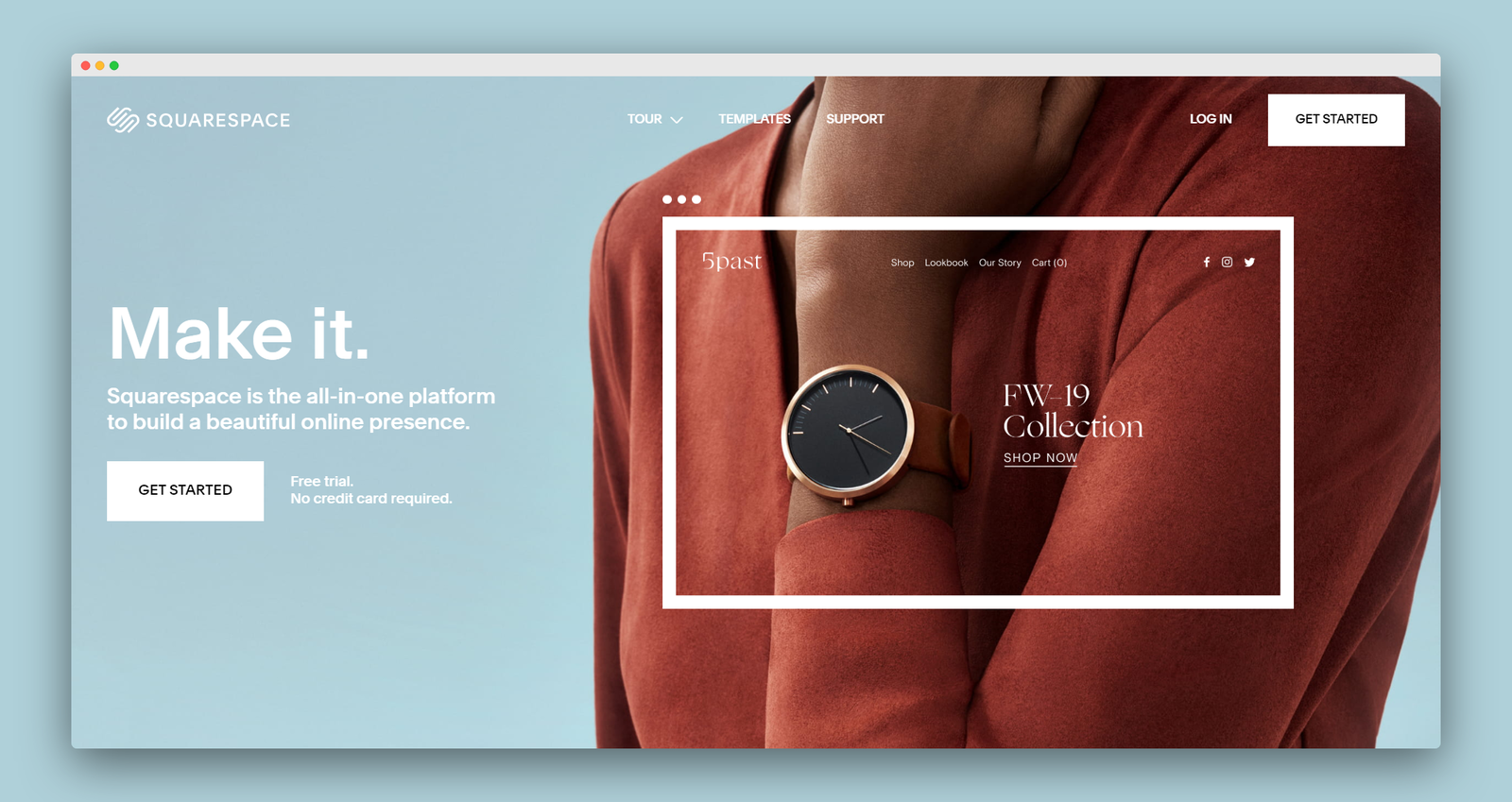 SquareSpace screenshot 1