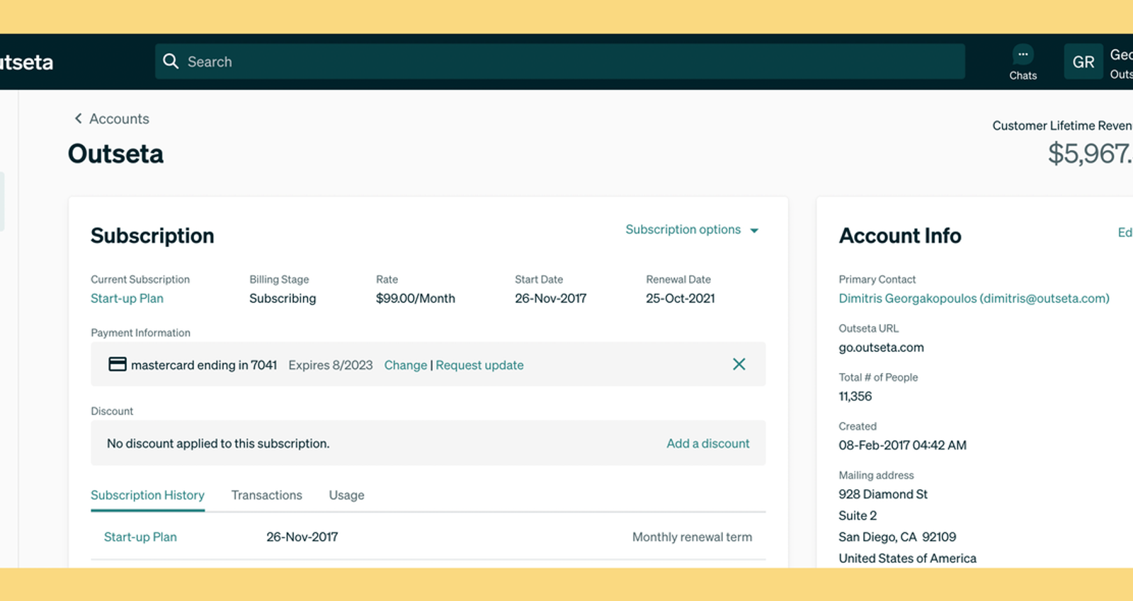 Outseta screenshot 1