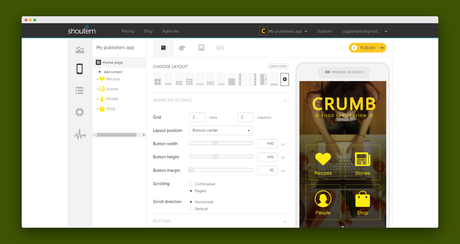 Shoutem screenshot 2