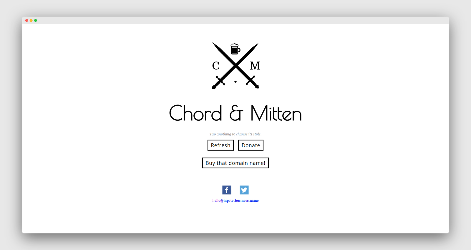 Hipster Business Name Generator screenshot 2