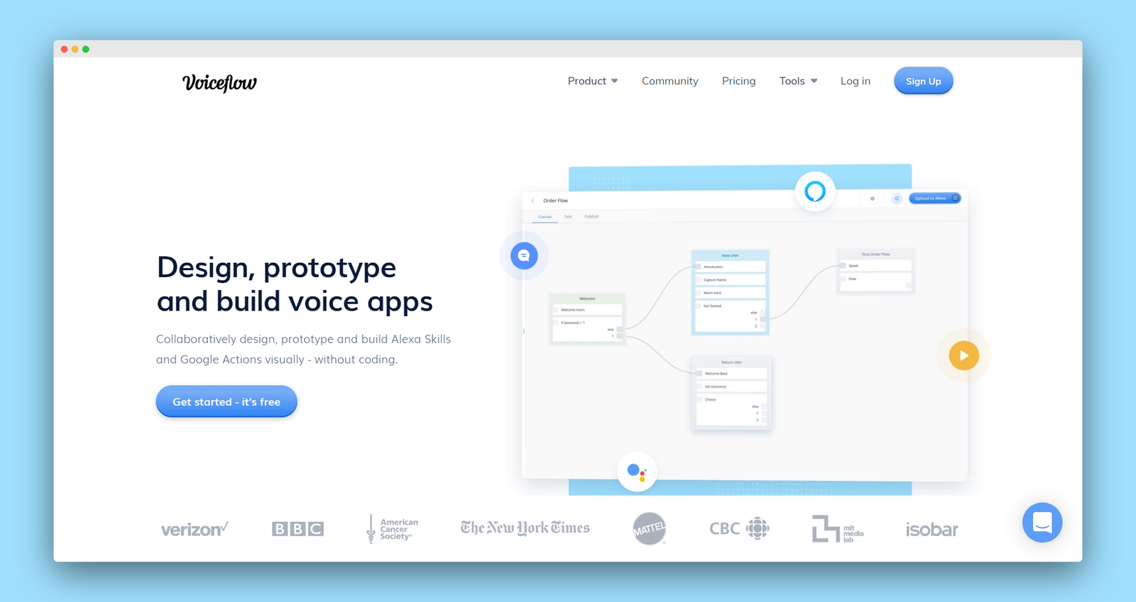 Voiceflow screenshot 1