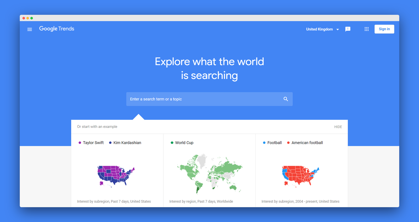 Google Trends screenshot 1