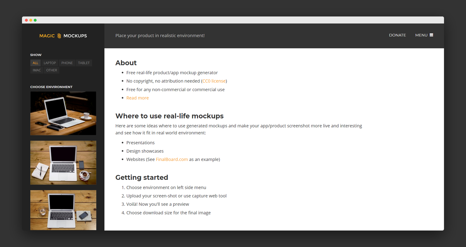 Magic Mockups screenshot 1