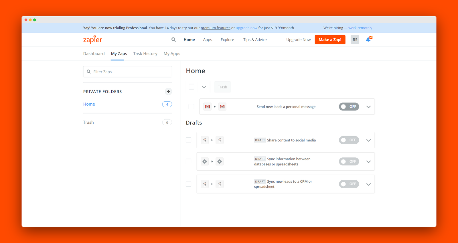 Zapier screenshot 3
