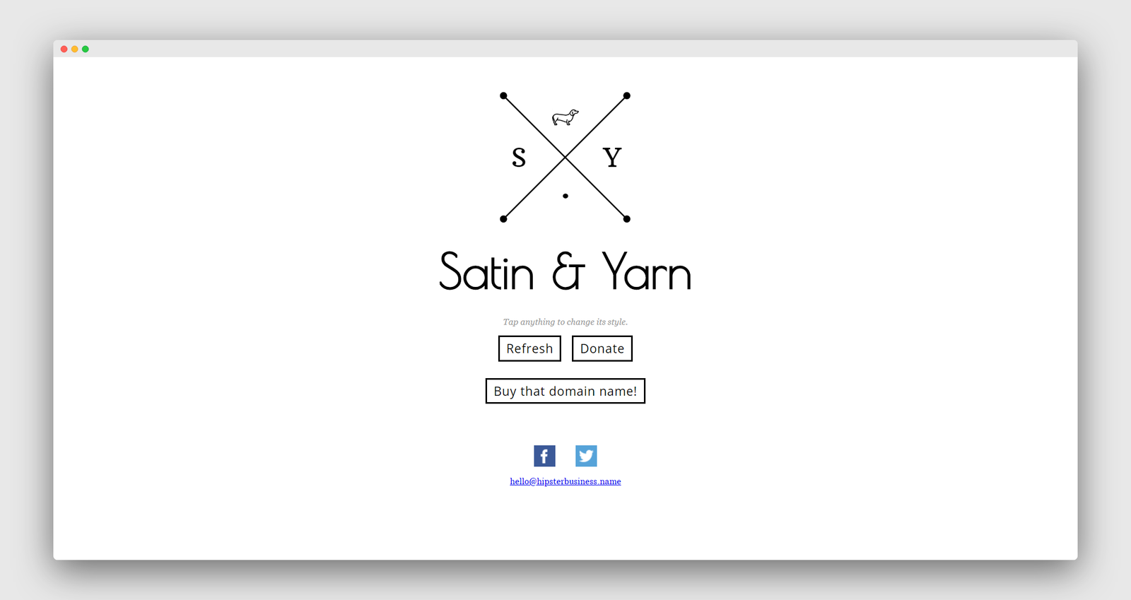 Hipster Business Name Generator screenshot 1
