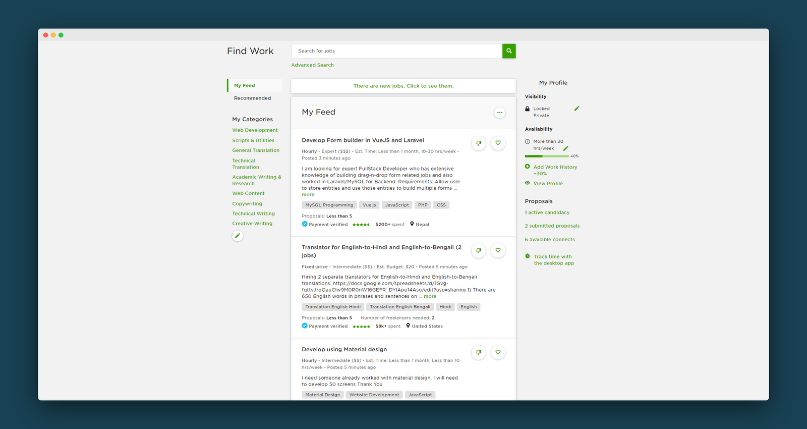 Upwork screenshot 2