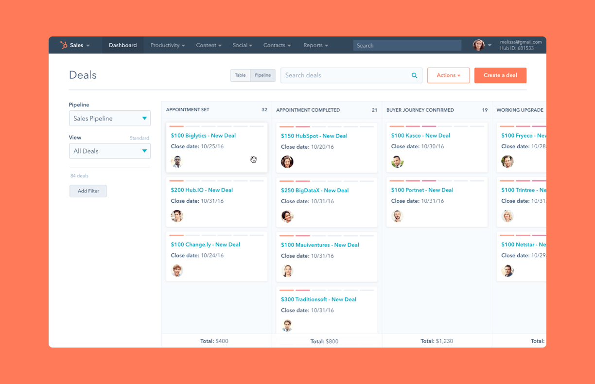 Hubspot screenshot 1