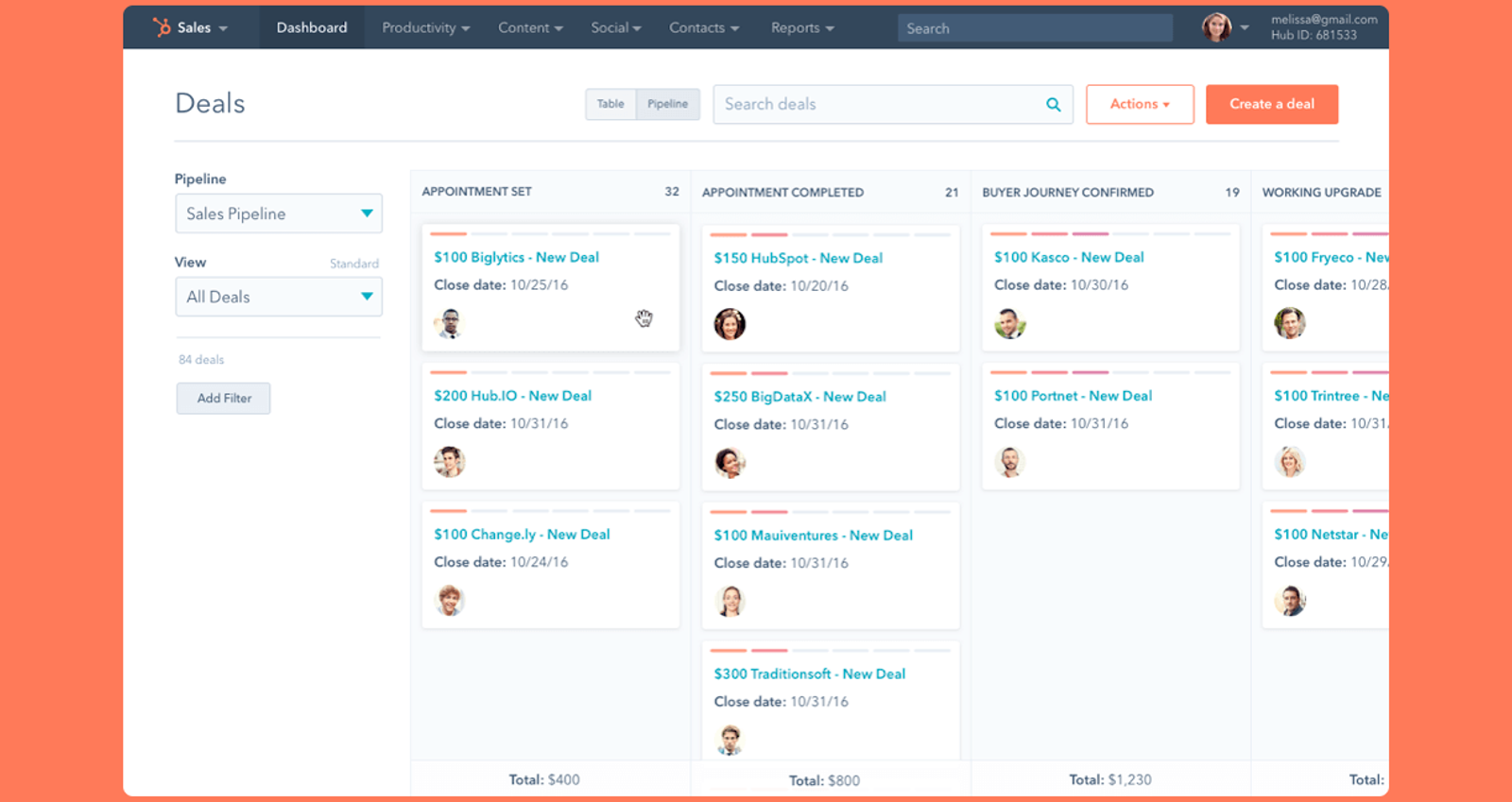 Hubspot screenshot 1