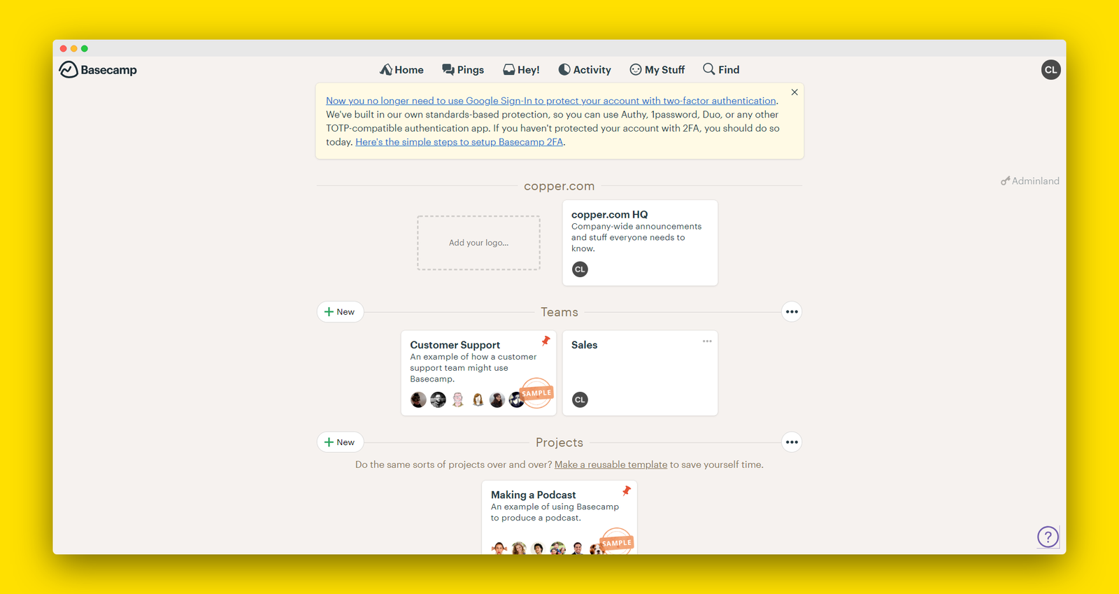 Basecamp Personal screenshot 2