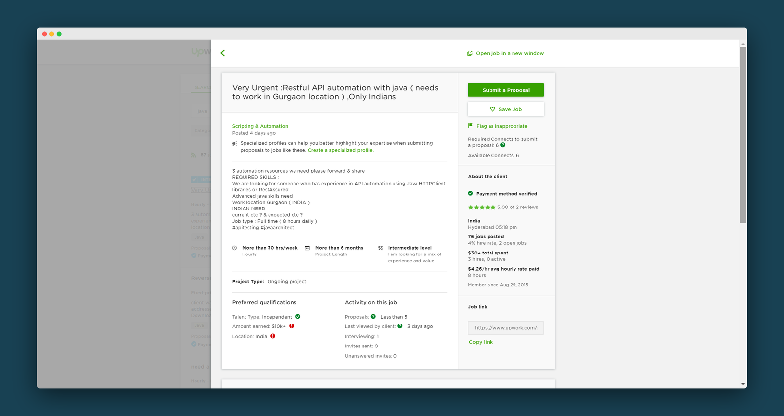 Upwork screenshot 3