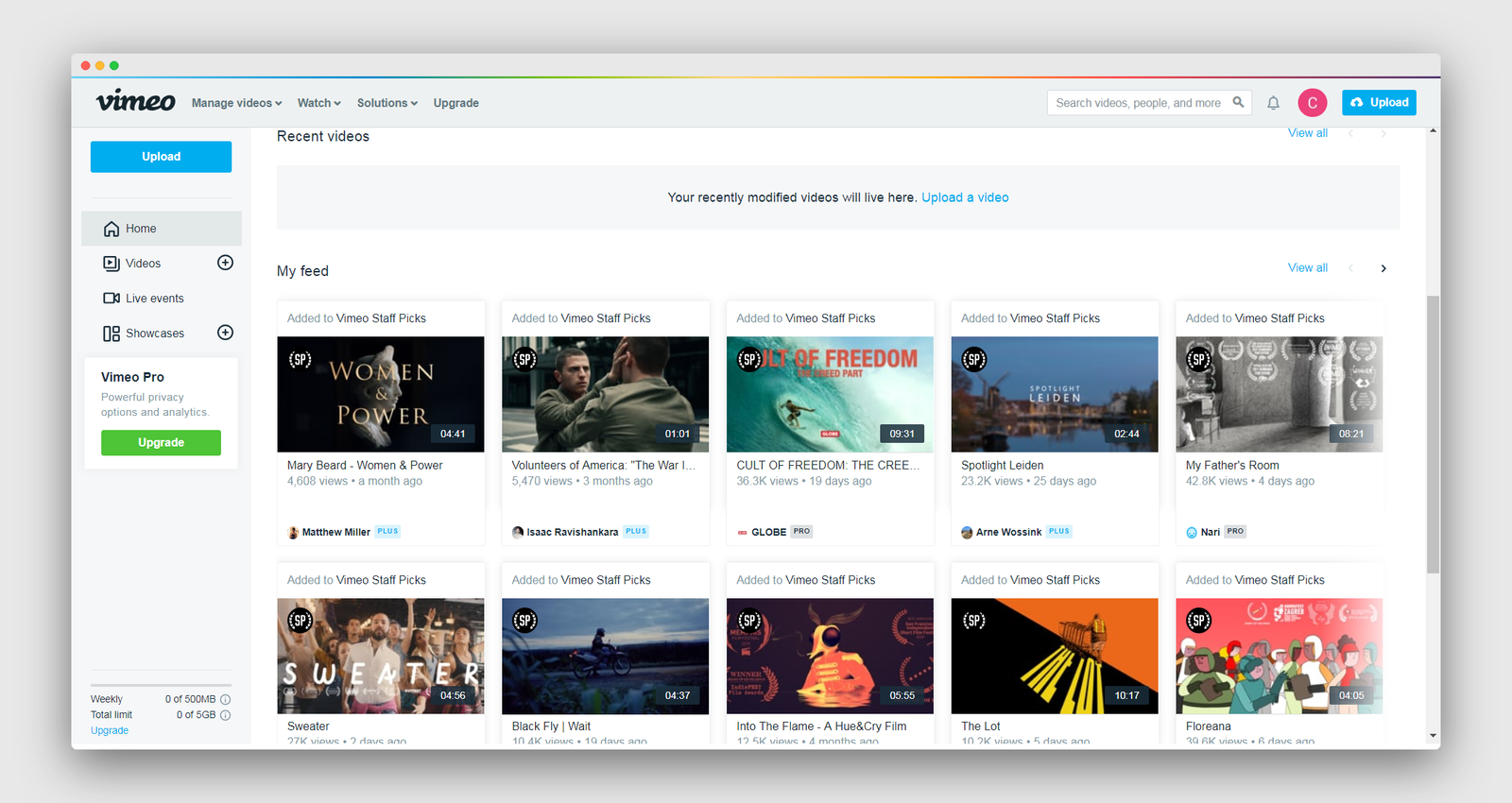 Vimeo screenshot 2