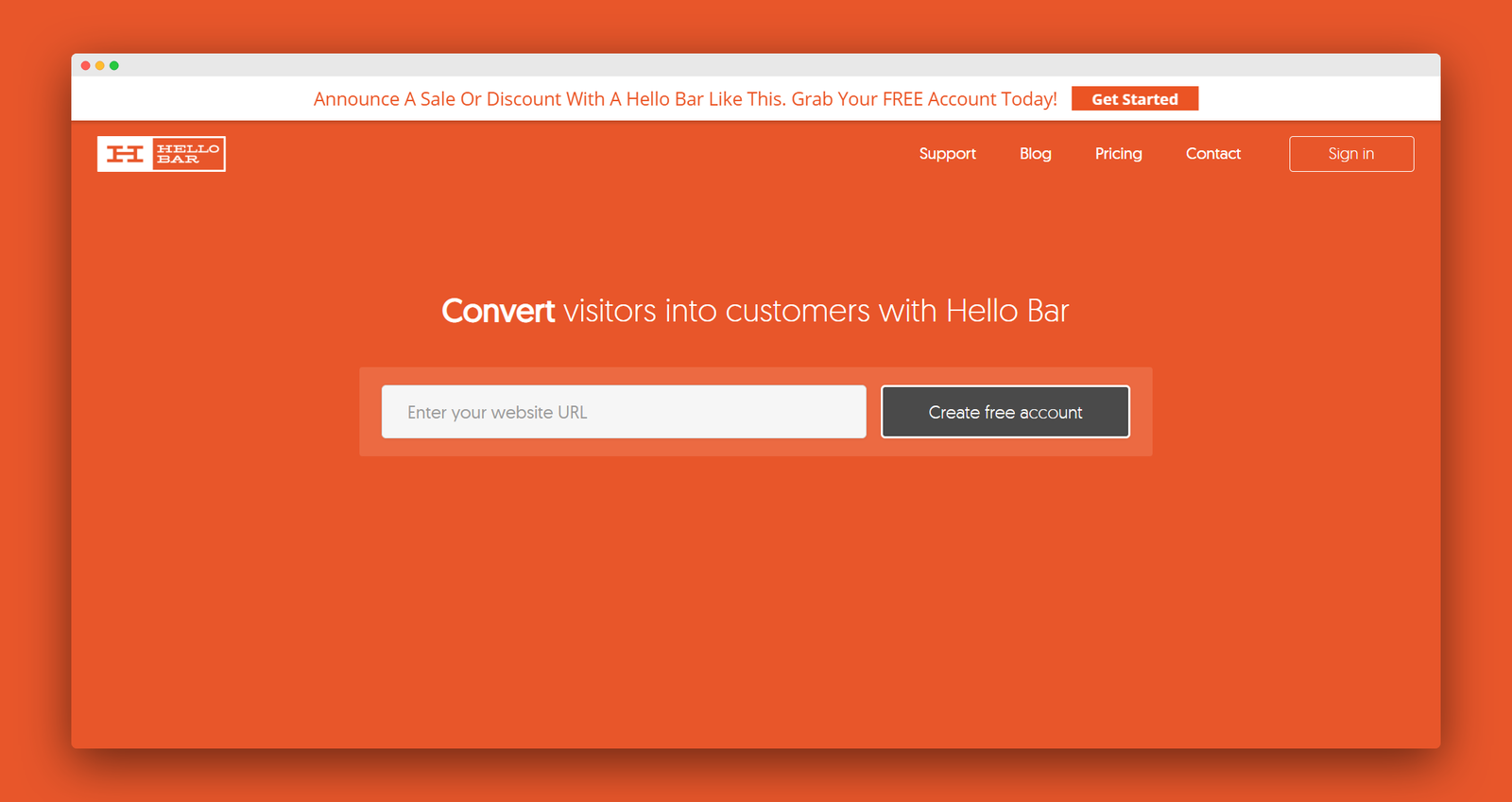Hellobar screenshot 1