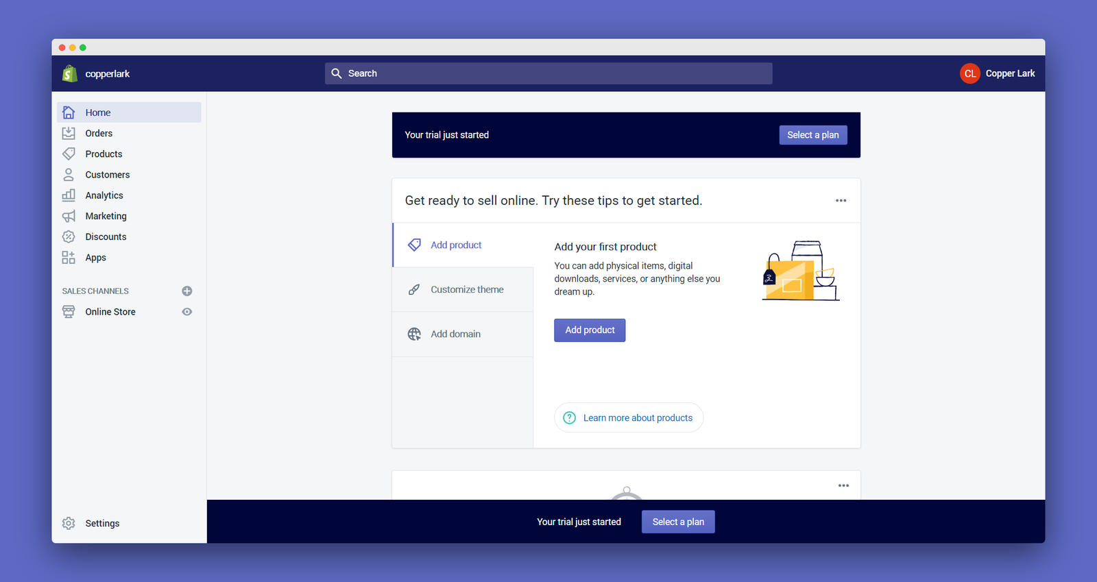 Shopify screenshot 2
