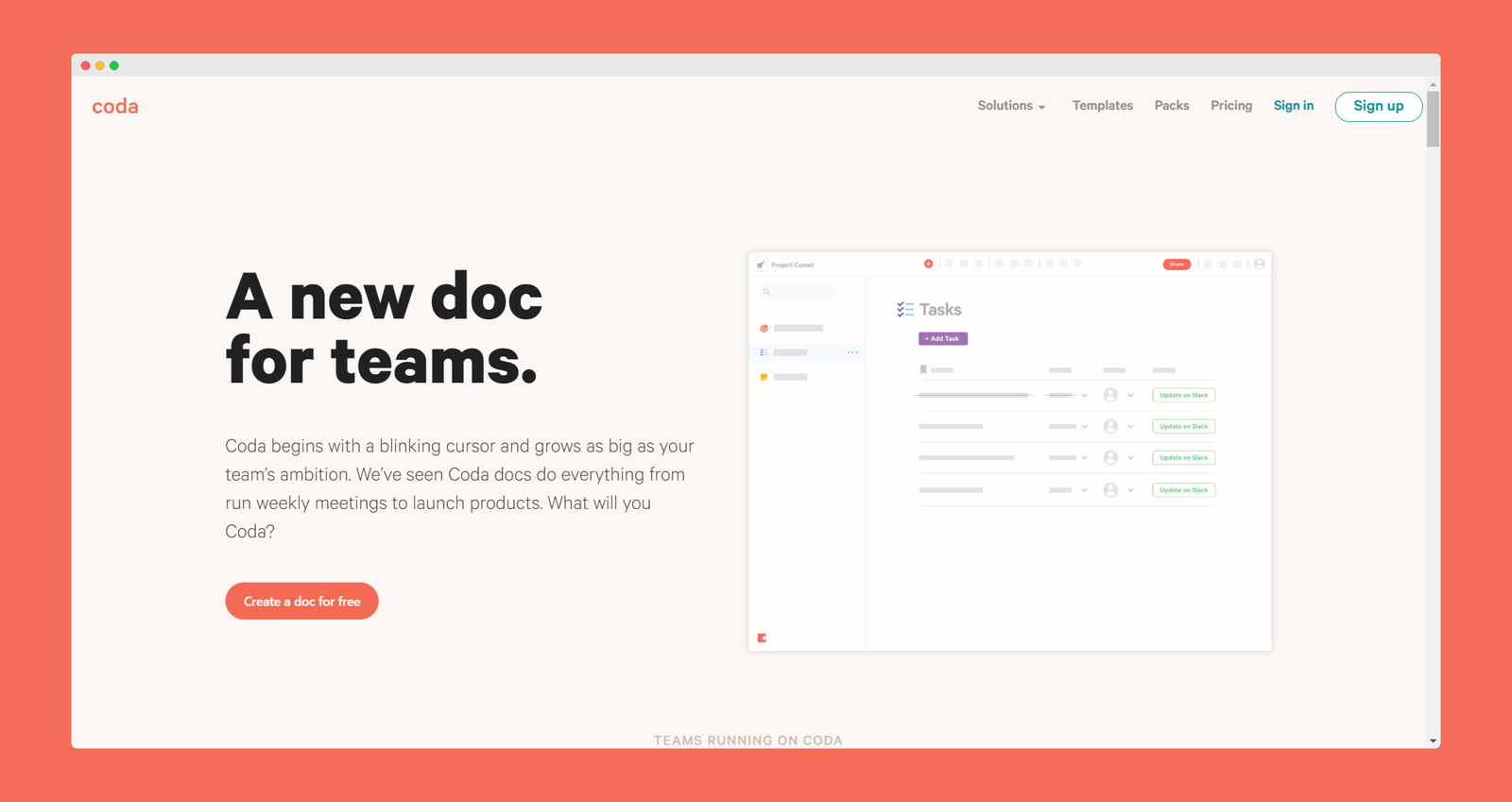 Coda screenshot 1