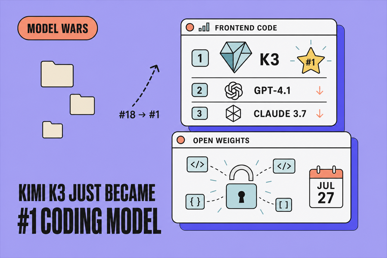 Kimi K3 Just Became the #1 Coding Model — And It's Going Open-Source ...