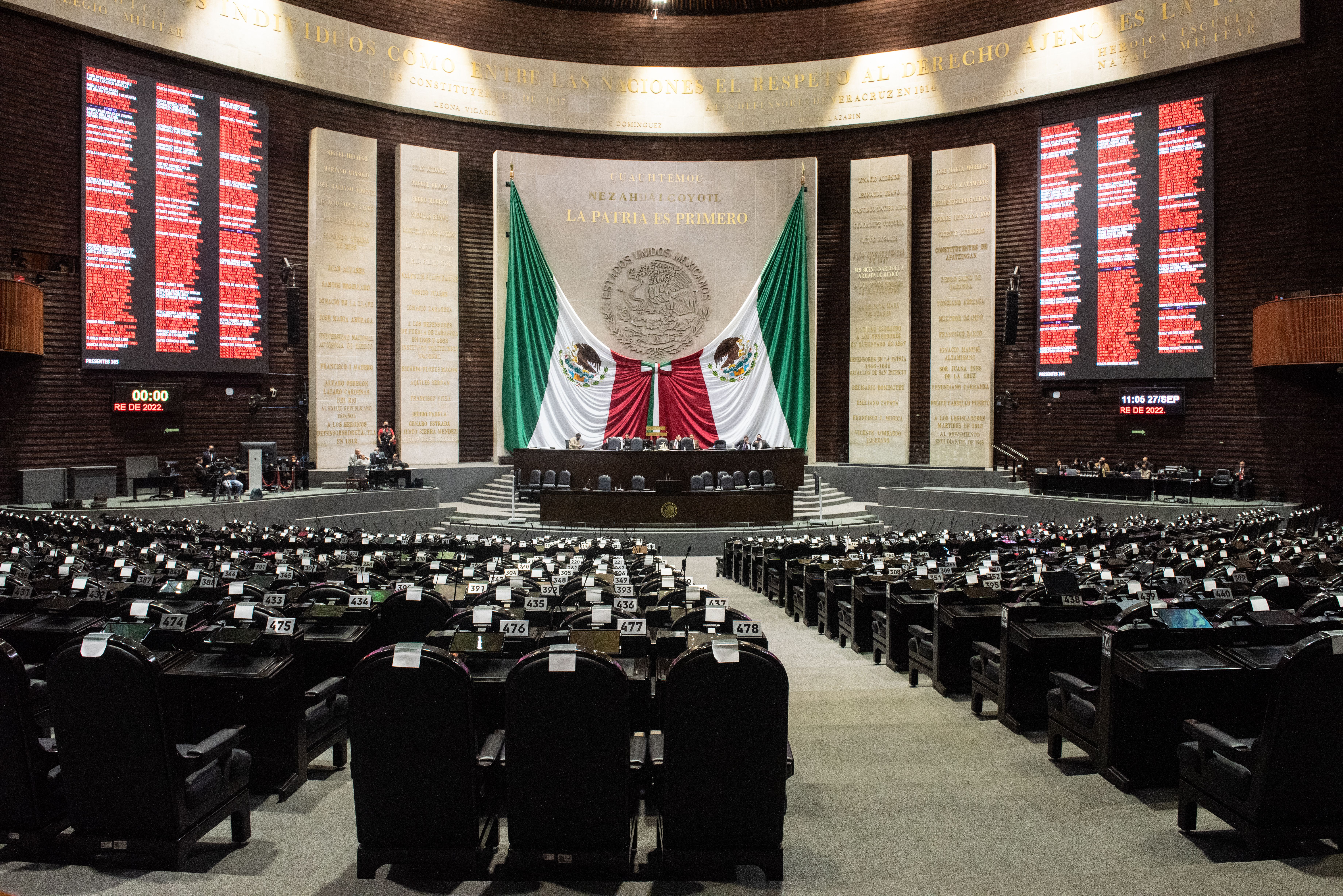 Fachada del Palacio Legislativo de San Lázaro, sede de la Cámara de Diputados en la Ciudad de México.