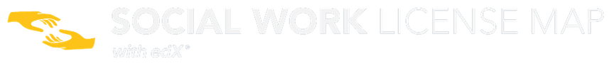 Social Work License Map with edX logo