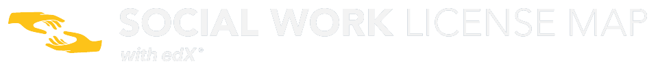 Social Work License Map with edX logo