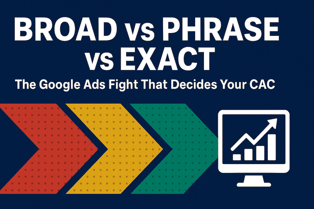 Broad vs Phrase vs Exact: The Google Ads Fight That Decides Your CAC