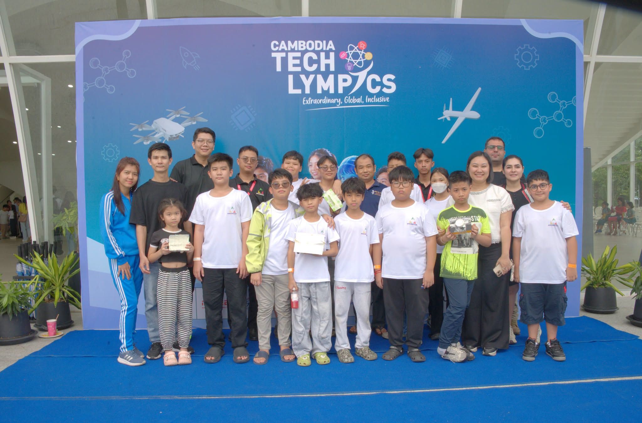 AAA Robotics students, coaches and supporters at Cambodia Techlympics 2026.