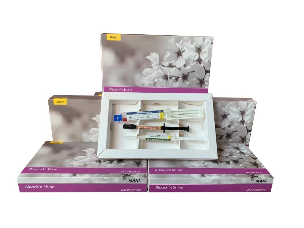 Bộ MANI Bleach'n Shine One Patient Kit: gel tẩy trắng, gel bảo vệ nướu và gel chăm sóc sau tẩy trắng