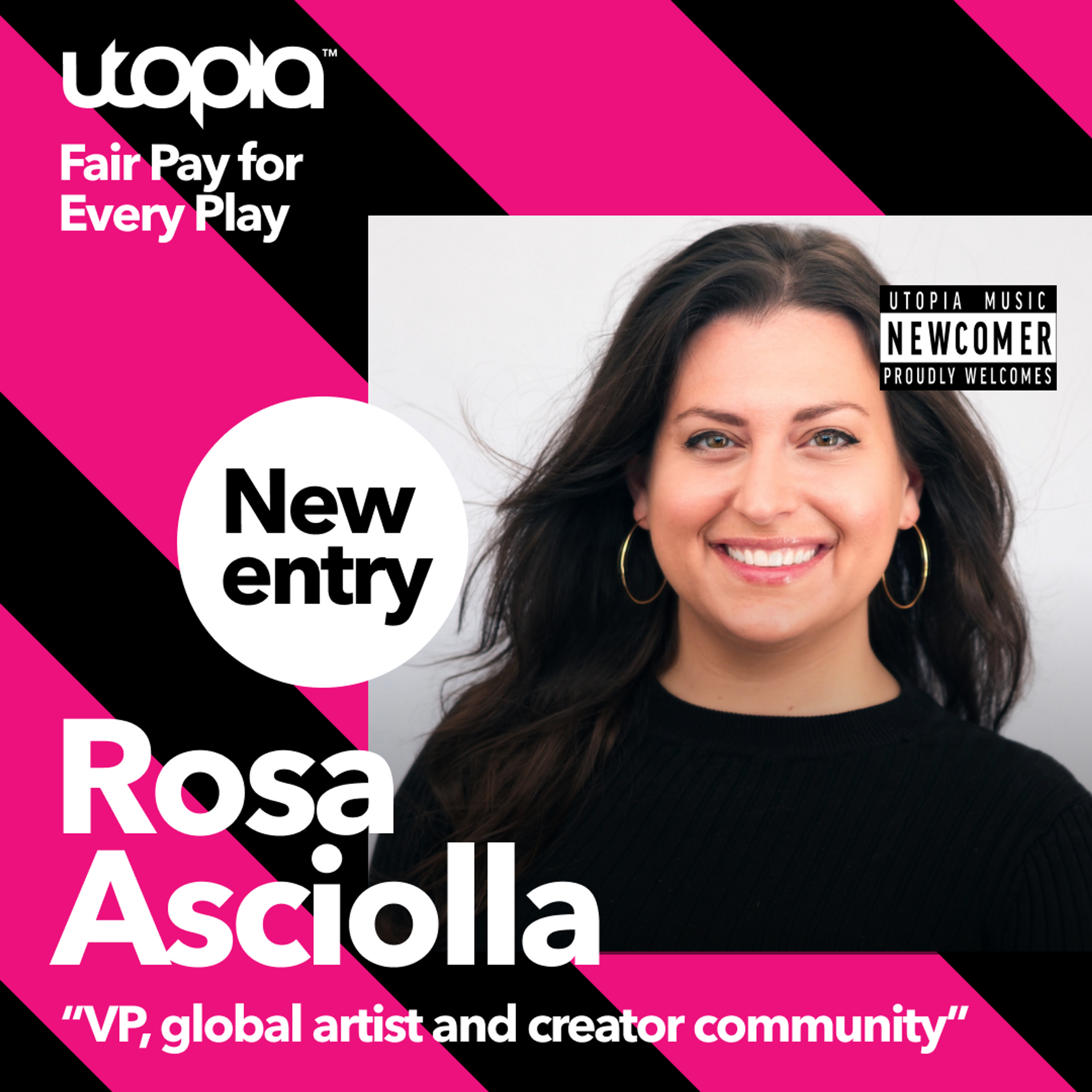 Card image for Rosa Asciolla joins Utopia as VP, Global Artist and Creator Community