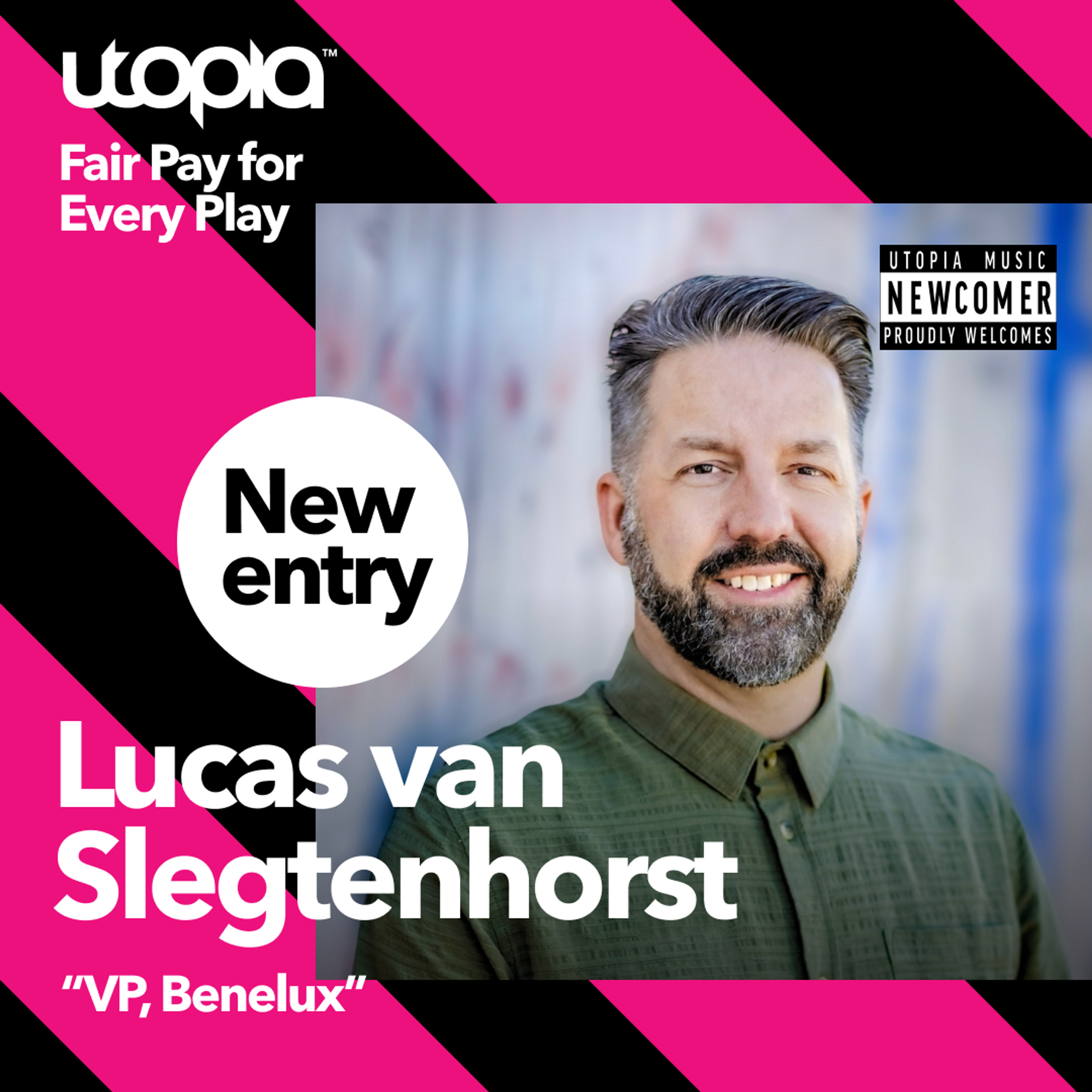 Card image for Lucas van Slegtenhorst joins Utopia Music as VP, Benelux