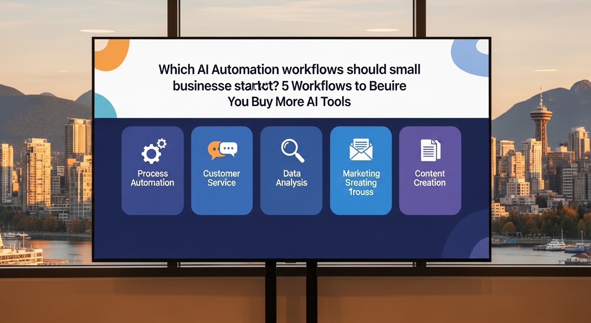 Which AI automation workflows should small businesses start with first? 5 Workflows to Build Before You Buy More AI Tools — FrankYao.com