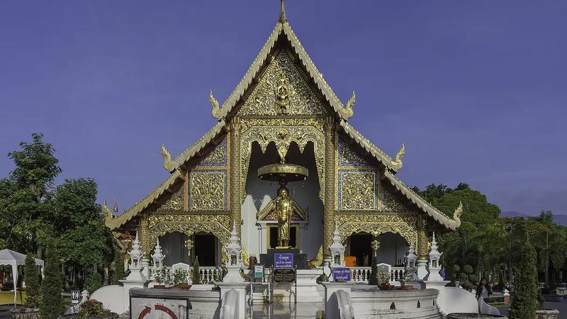 The gilded Lanna-style hall of Wat Phra Singh in Chiang Mai