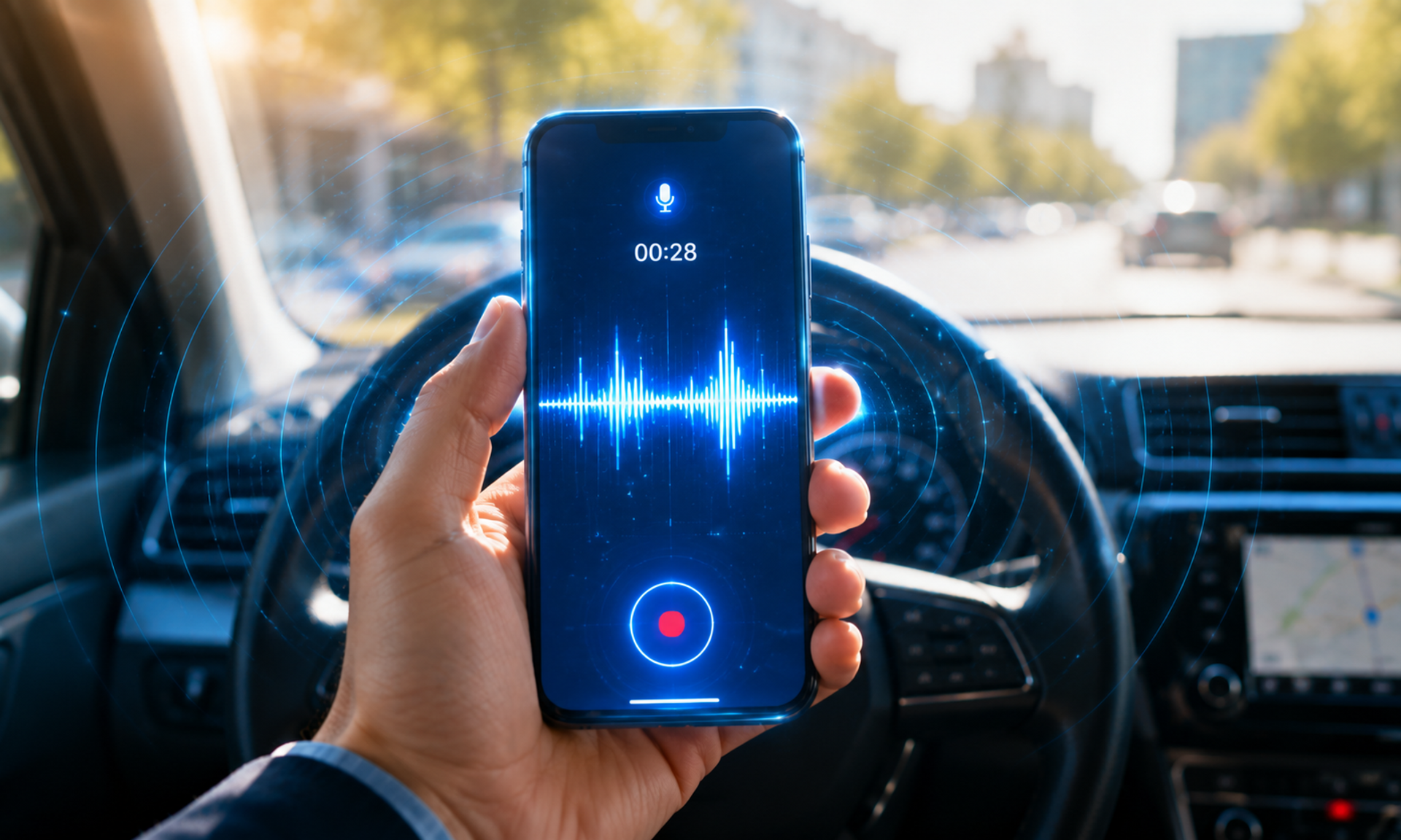 Field service representatives document customer visits using voice commands.
