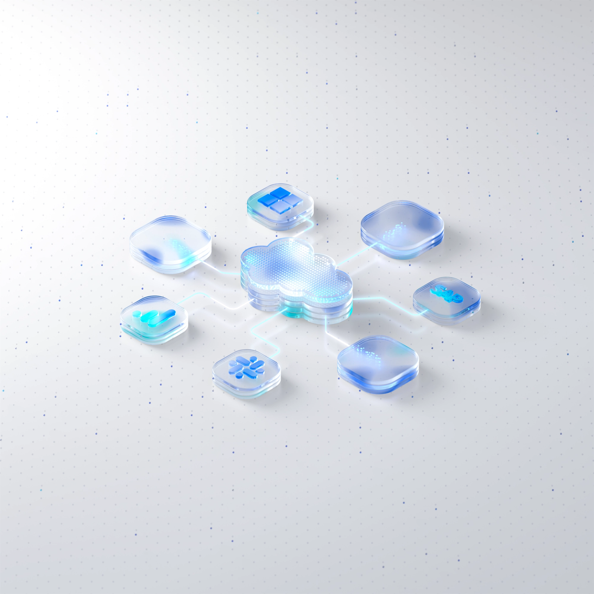 A system landscape designed to illustrate Salesfive’s ‘Integration and Automation’ service.