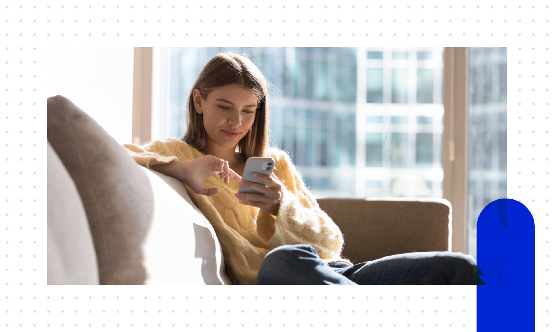 A woman receives hyper-personalised marketing.