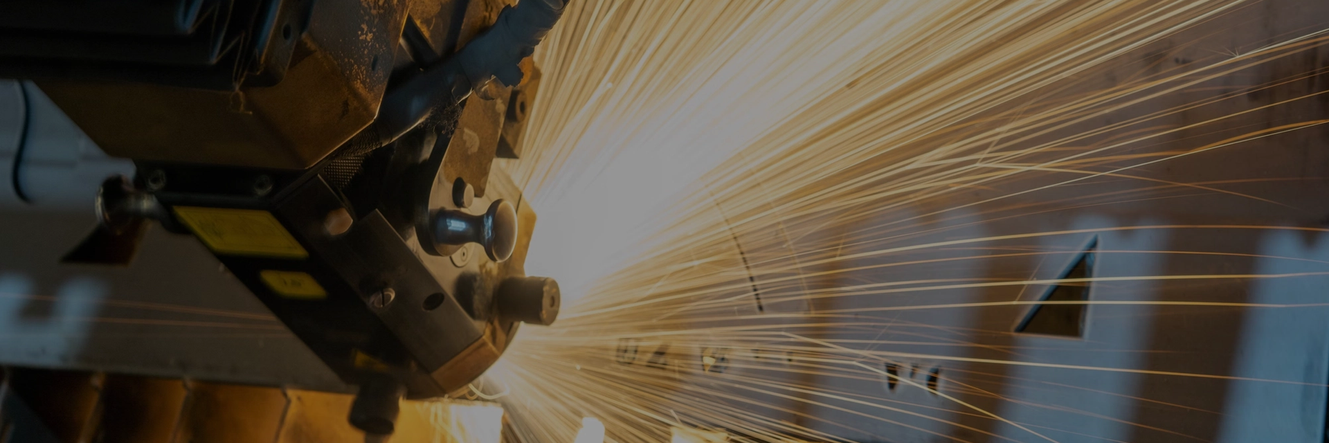 Maschine und Funken sprühen