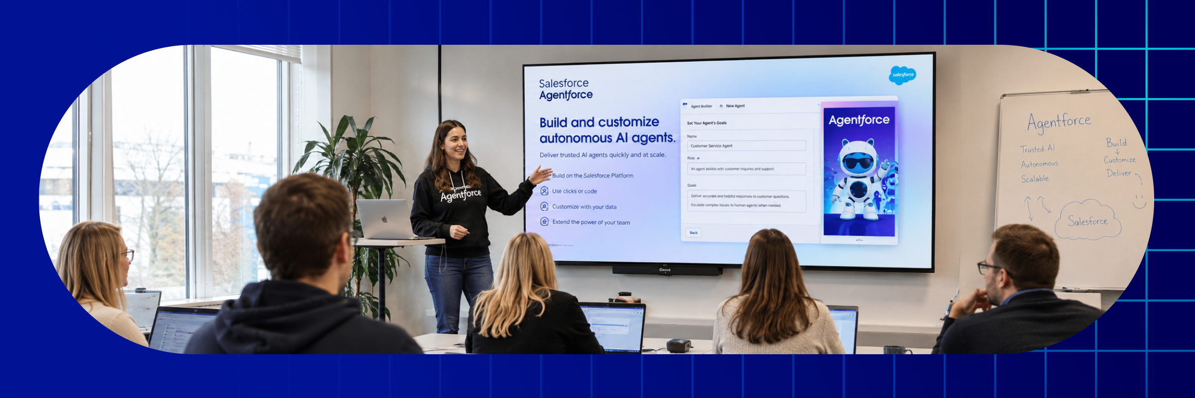 Gruppe in einer Salesforce Agentforce Schulung der Salesfive Academy