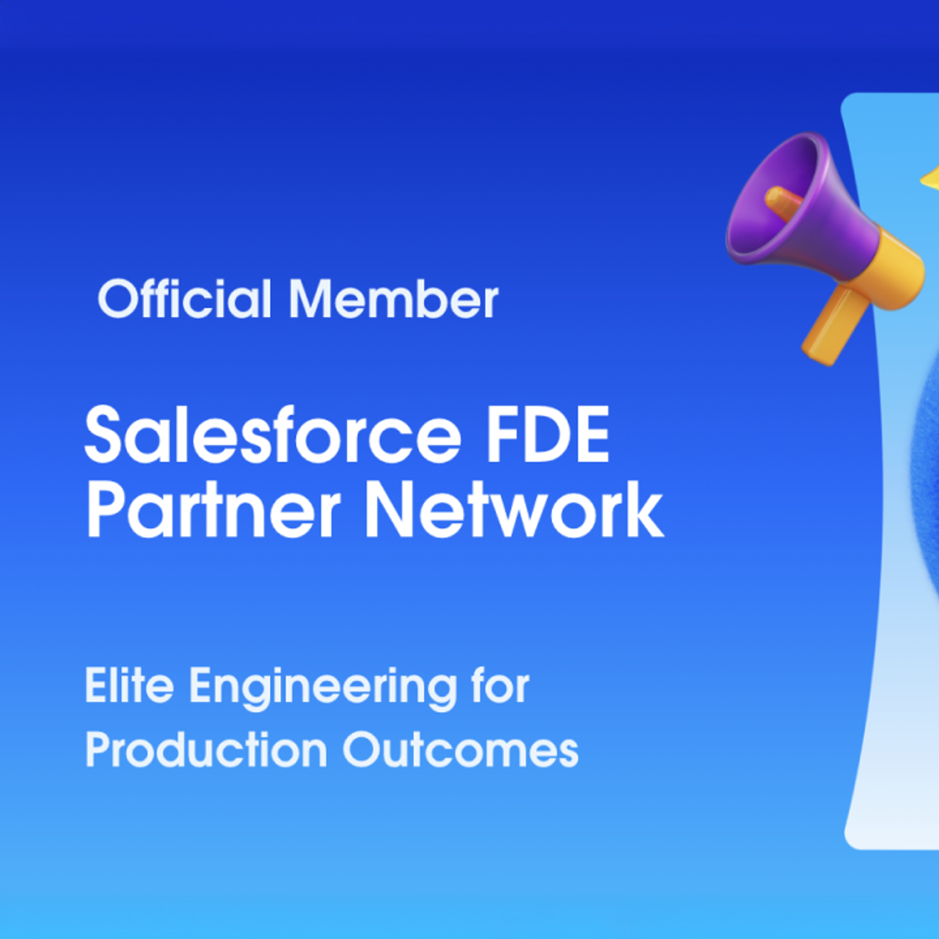Salesfive ist offizielles Mitglied des Salesforce FDE Partner Network.