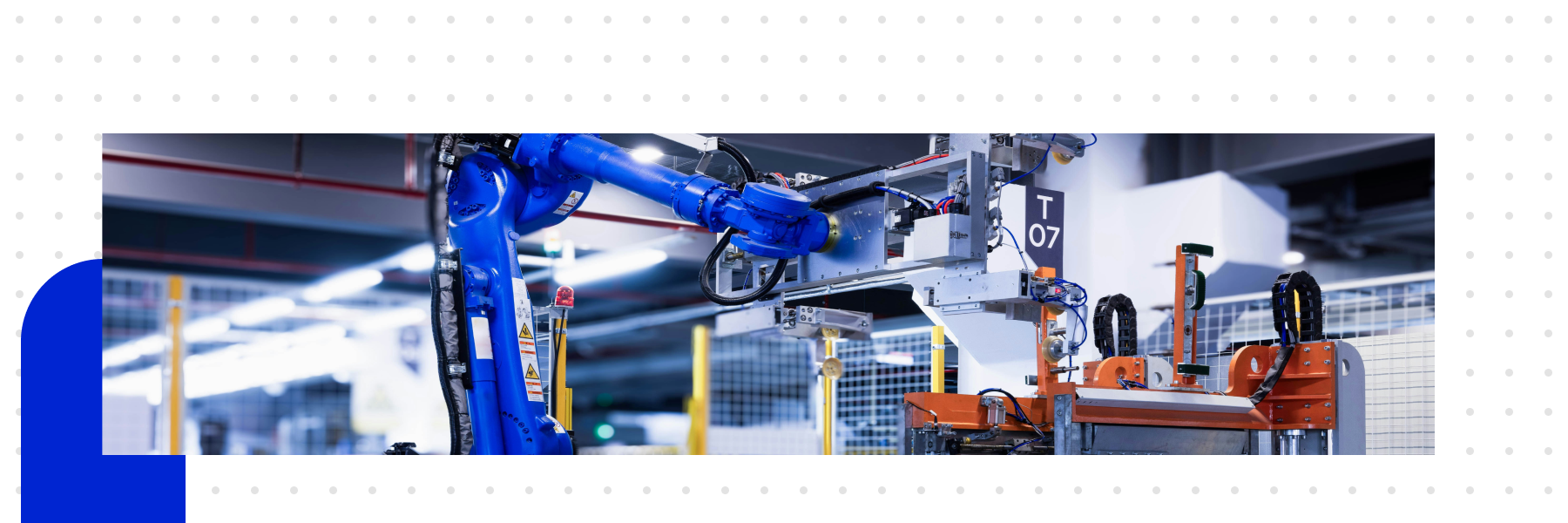 Eine blaue Maschine in der Automotive-Industrie nutzt Predictive Maintenance.